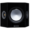 Monitor Audio Silver FX 7G Surround Speakers in glossy black, on an angle