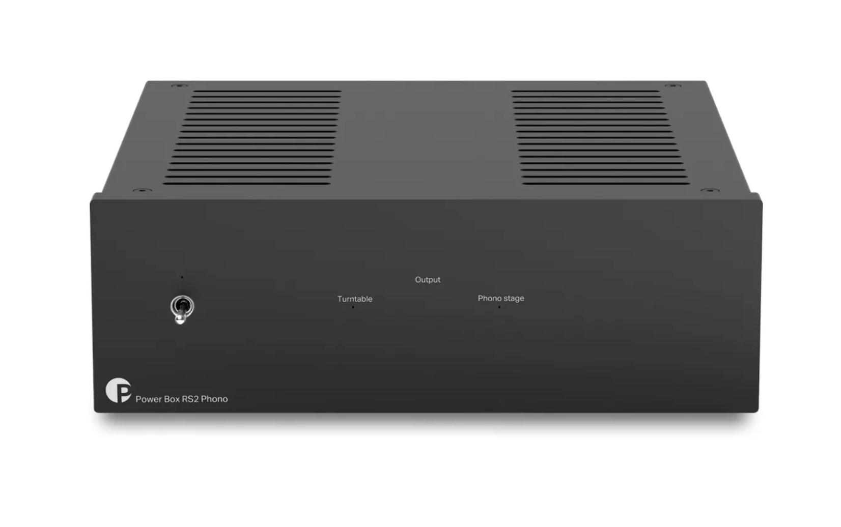 ProJect Power Box RS2 Phono Power Supply in Black, front of unit