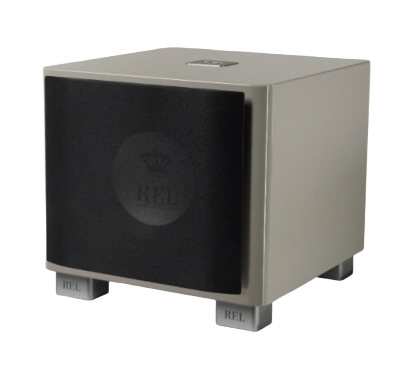 REL T/9x Subwoofer in Grey, with grille