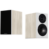 Wharfedale Diamond 12.1 Bookshelf Speakers in Light Oak with and without Grille