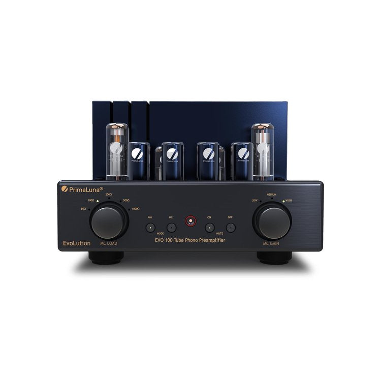PrimaLuna EVO 100 Tube Phono Preamplifier in Black, with Cover