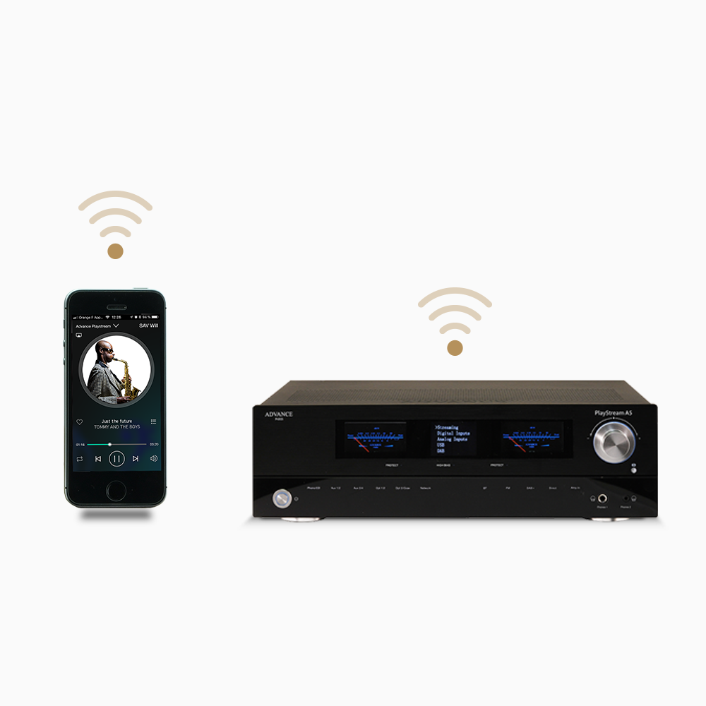 The PlayStream A5 is a connected integrated amplifier. Bluetooth Image