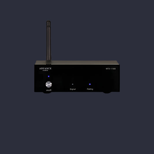 The Advance Paris WTX-1100 aptX HD Bluetooth receiver incorporates digital and analog outputs