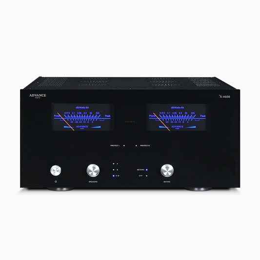 The Advance Paris X-A600 Stereo Power Amplifier is a masterpiece of audio engineering, meticulously crafted to satisfy even the most demanding music enthusiasts. Front Image