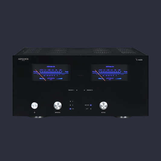 The Advance Paris X-A600 Stereo Power Amplifier is a masterpiece of audio engineering, meticulously crafted to satisfy even the most demanding music enthusiasts. Front Image