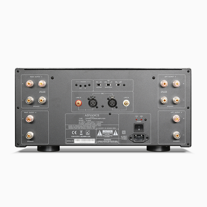 The Advance Paris X-A600 Stereo Power Amplifier is a masterpiece of audio engineering, meticulously crafted to satisfy even the most demanding music enthusiasts. Rear image
