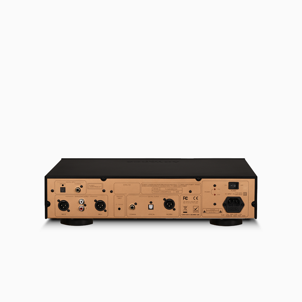 The Advance Paris X-CD1000 EVO CD Player is the epitome of audio refinement and precision, seamlessly delivering the purest, music reproduction. Rear Image