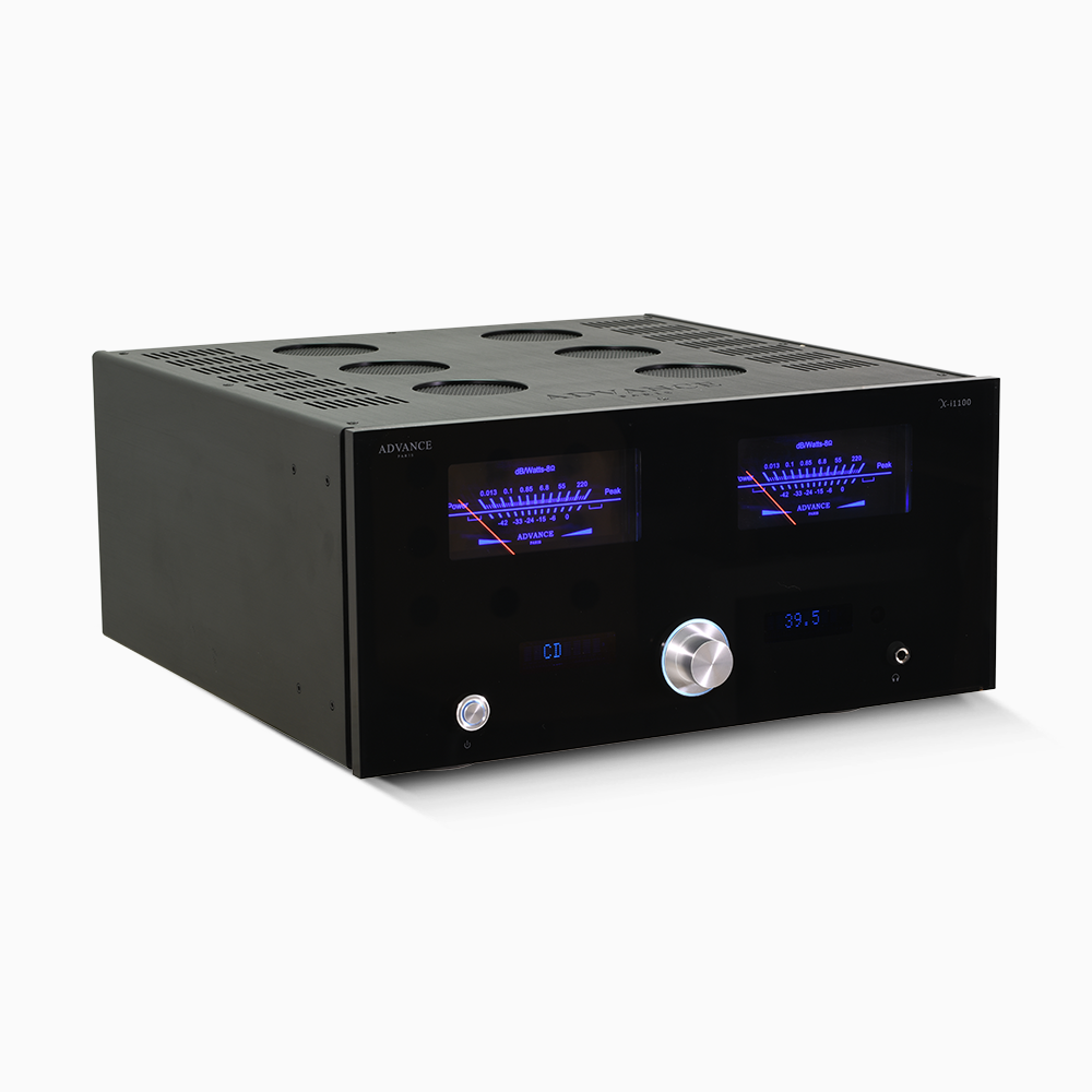 The Advance Paris X-i1100 Integrated Stereo Amplifier is a pinnacle of audio engineering, meticulously designed for a pristine musical listening experience. Side Image