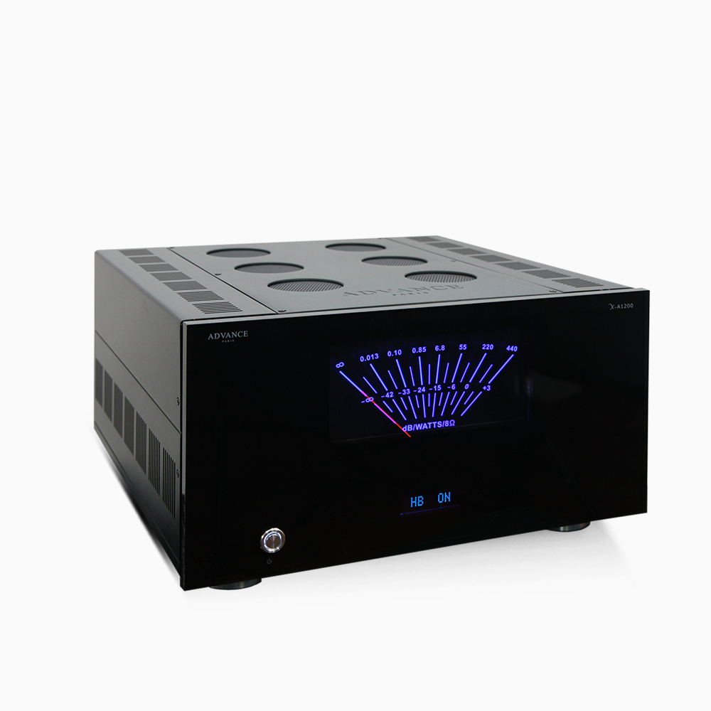 The X-A1200 mono power amplifier is designed to exceed expectations. Side image