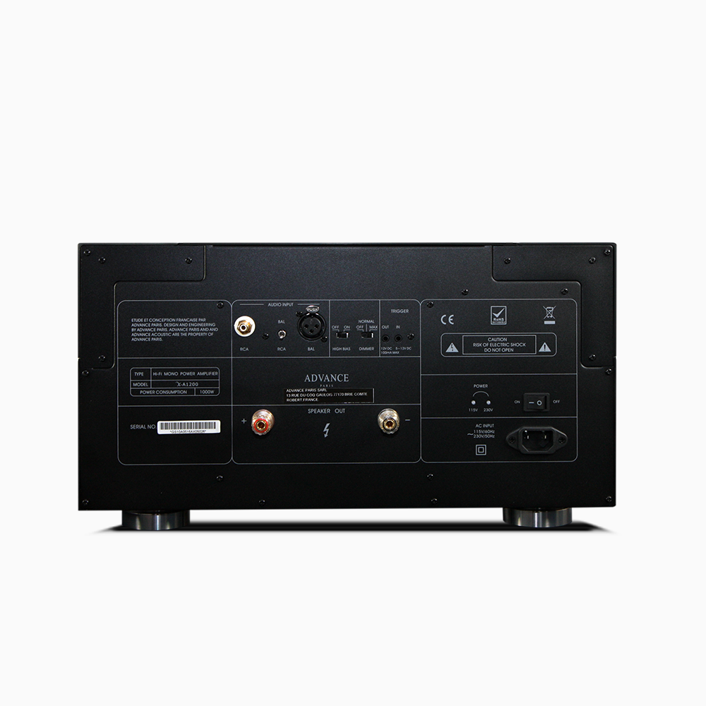 The X-A1200 mono power amplifier is designed to exceed expectations. Back panel image