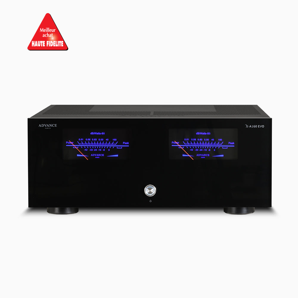The Advance Paris XA160 EVO  is a Stereo Power Amplifier. Front Image