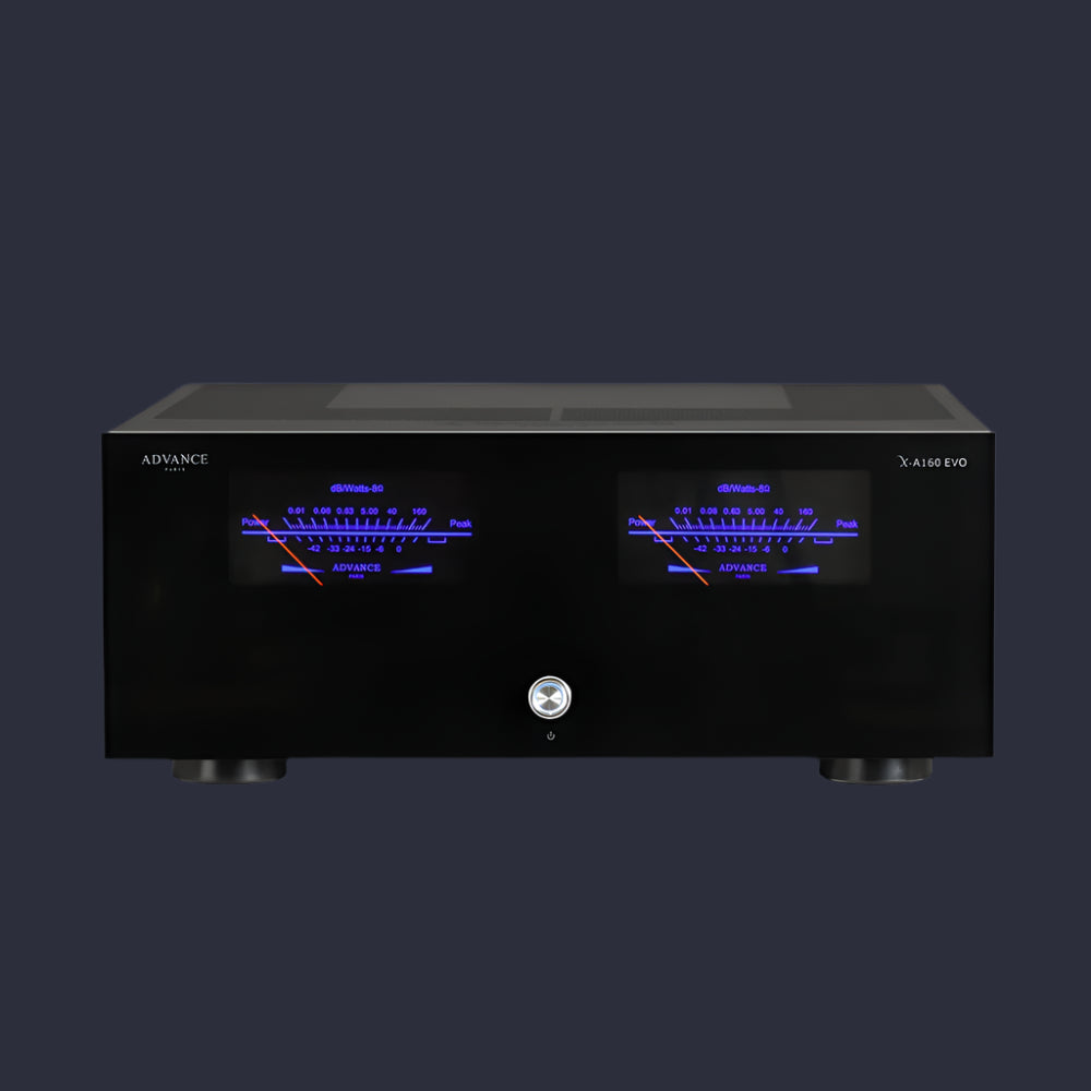 The Advance Paris XA160 EVO  is a Stereo Power Amplifier. Front Image