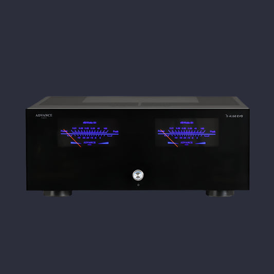 The Advance Paris XA160 EVO  is a Stereo Power Amplifier. Front Image