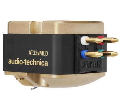 Audio Technica AT33xMLD Dual Moving Coil Stereo Cartridge, plugs shown