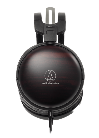 Audio Technica ATH-AWKT Closed-Back Dynamic Wooden Headphones, side view