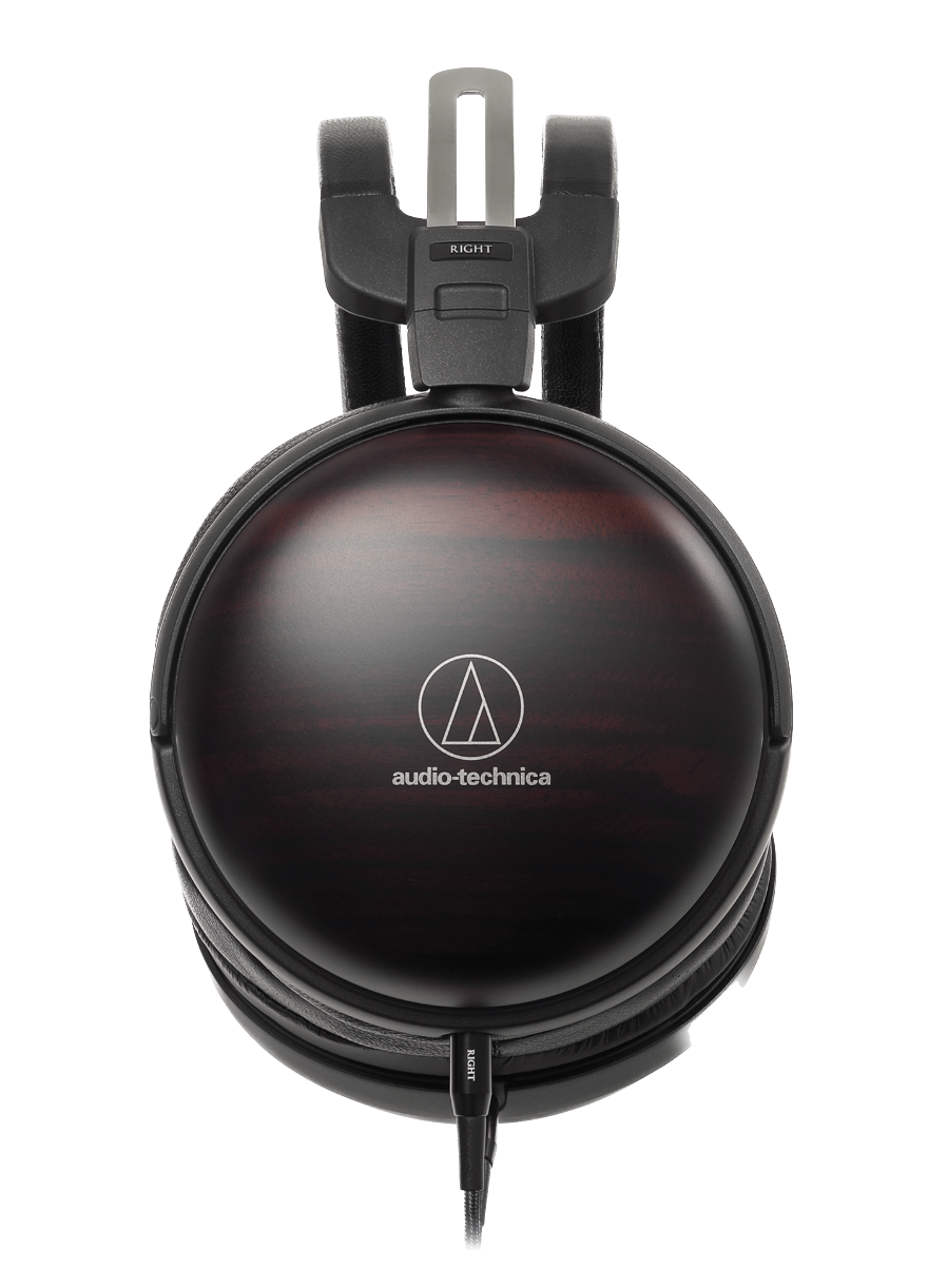 Audio Technica ATH-AWKT Closed-Back Dynamic Wooden Headphones, side view