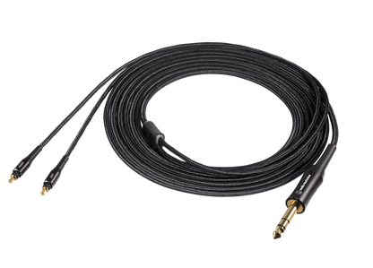 Audio Technica ATH-AWKT Closed-Back Dynamic Wooden Headphones, stereo plug cable shown