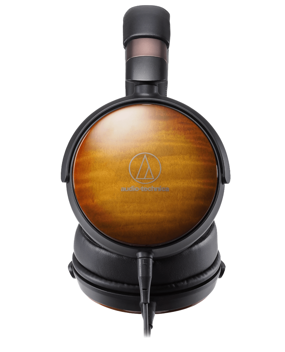 Audio Technica ATH-WP900 Over Ear Wooden Headphones, side on