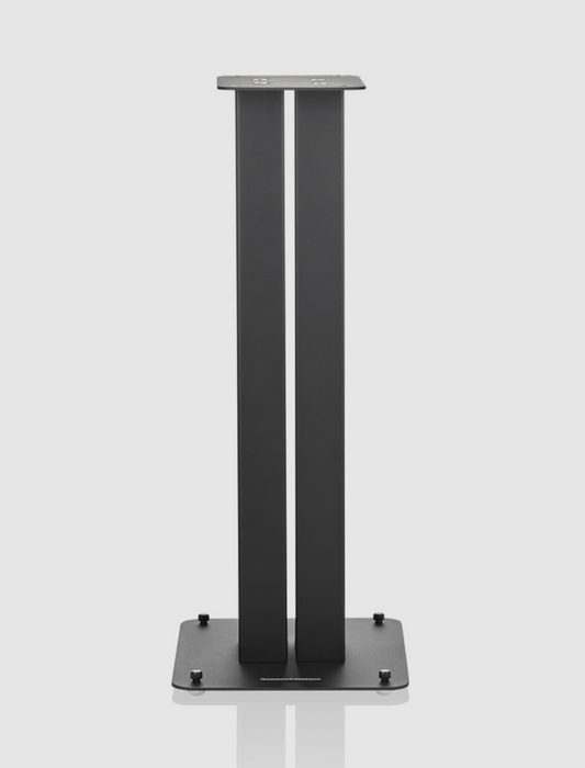 B&W FS600 S3 Speaker Stands in black. Front image