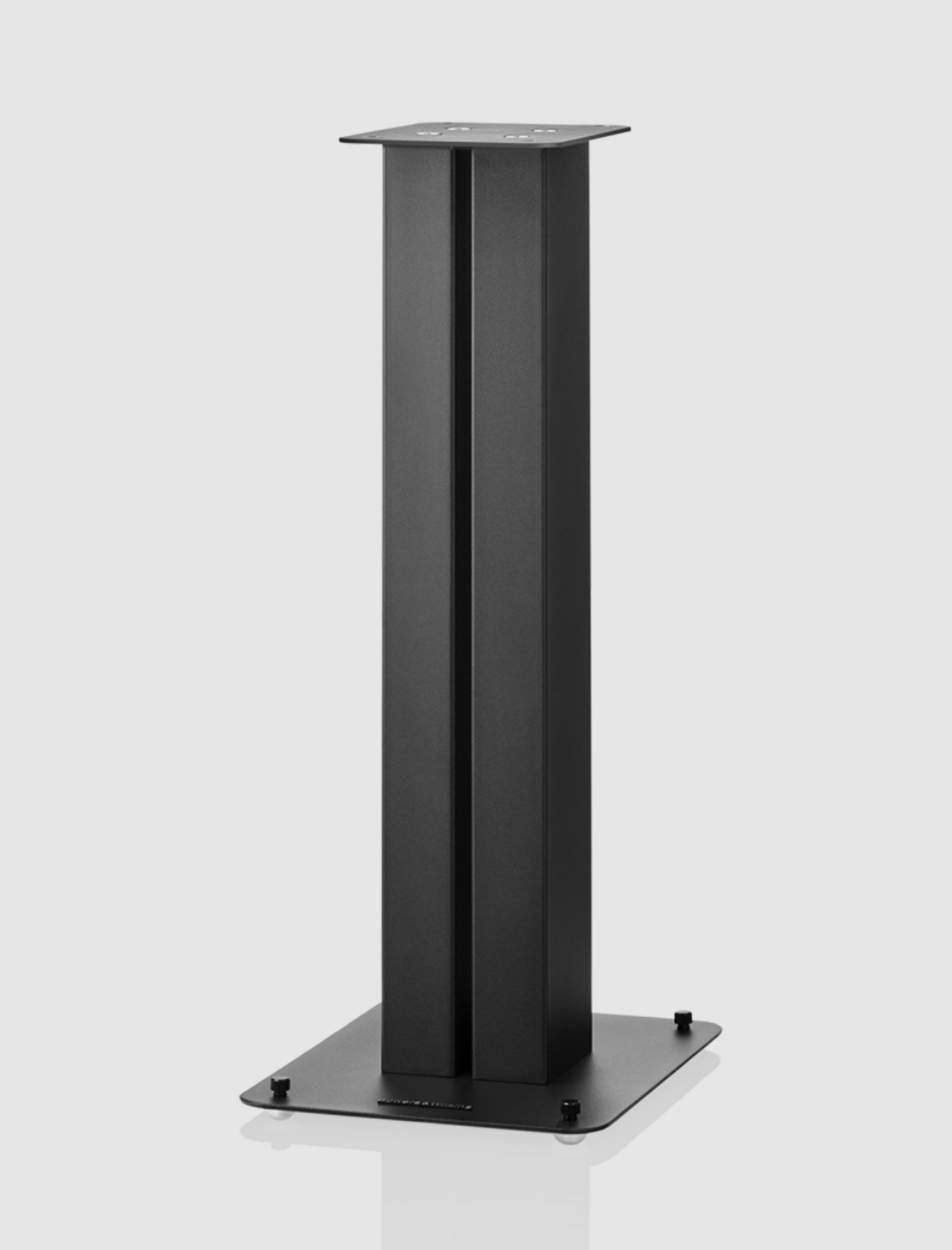 B&W FS600 S3 Speaker Stands in black.  Angled image