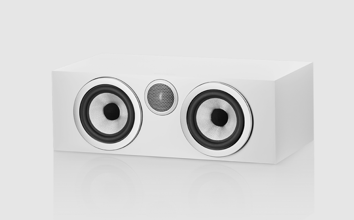 B&W HTM712 S3 Centre Channel Speaker in White. Front image 