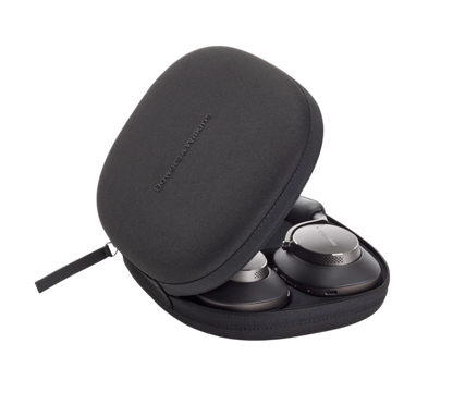 B&W Px8 Noise Cancelling Headphones in Back. Image of case