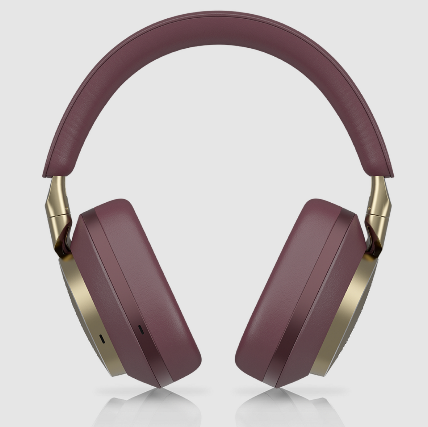 B&W Px8 Noise Cancelling Headphones in Royal Burgundy. Image of front