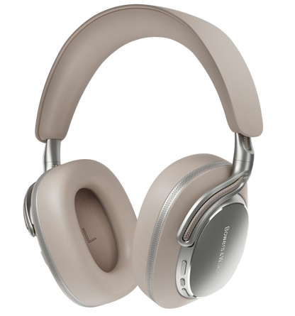 Bowers and Wilkins Px8 S2 Noise Cancelling Headphones in Warm Stone, left cup shown
