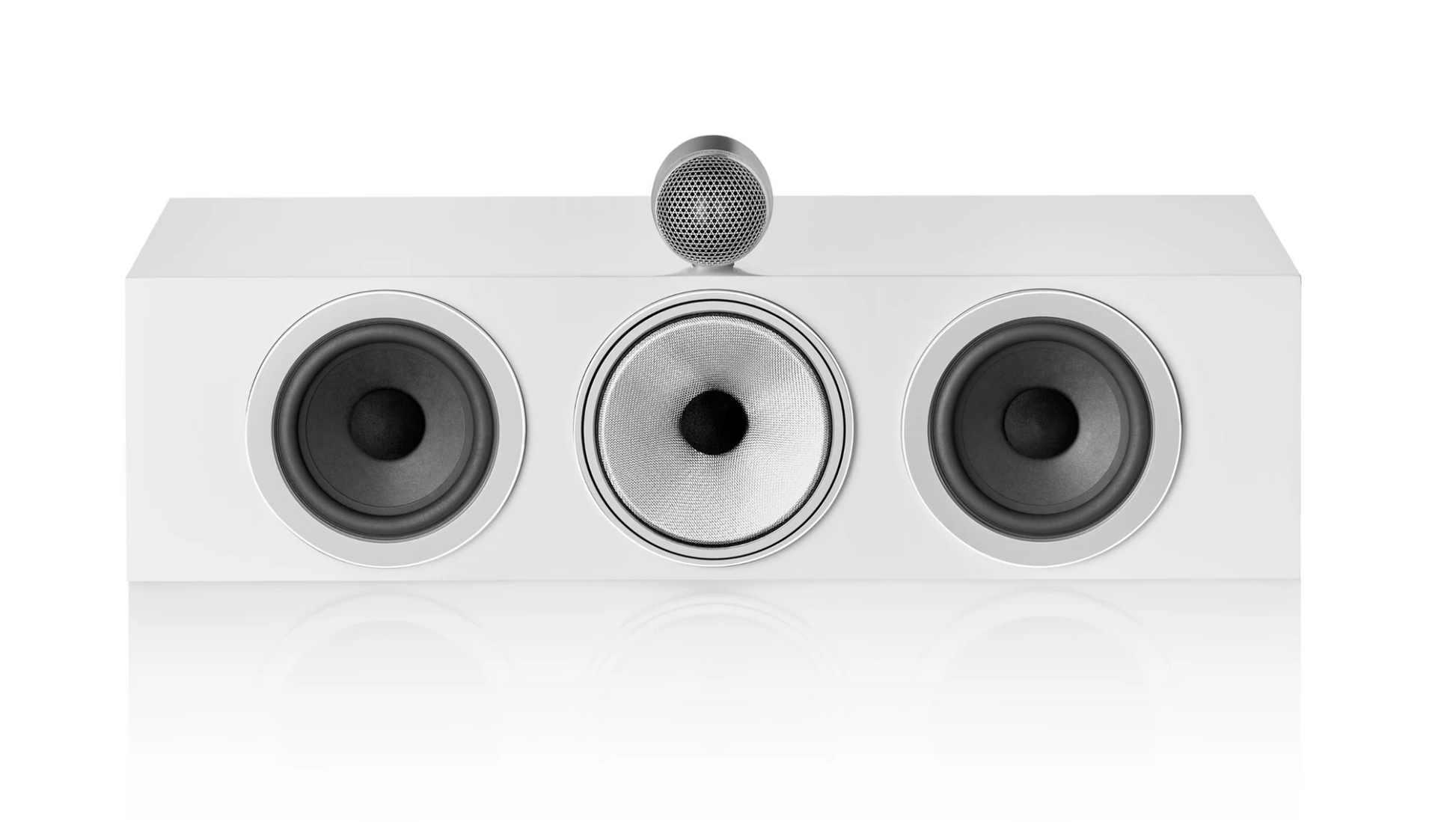 B&W HTM71 S3 Centre Channel Speaker in White. Front image