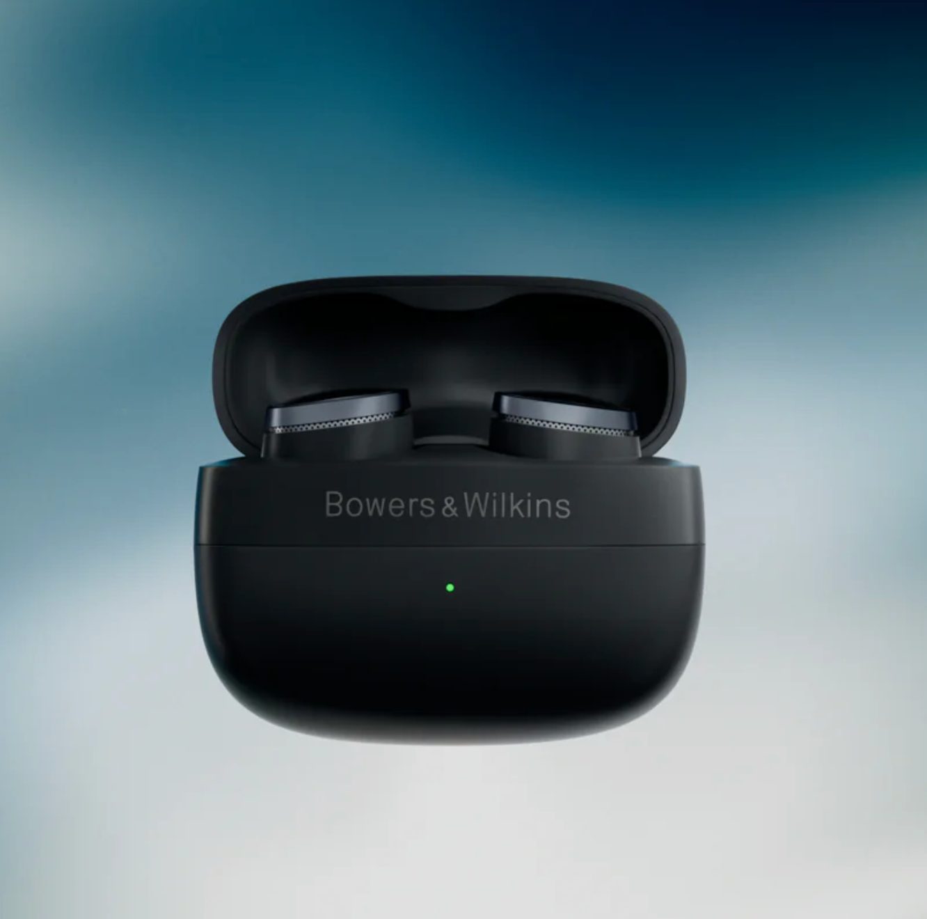 B&W Pi8 Wireless Earbuds in Anthracite black, pair in smart charging case 