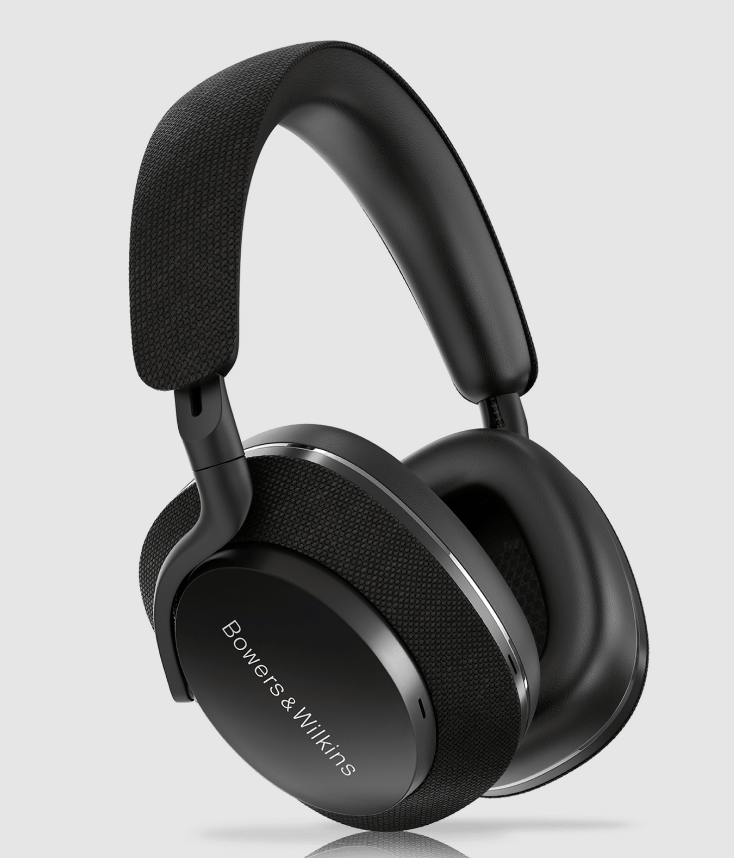 B&W Px7 S2 Noise Cancelling Headphones in Gray.  Image shows controls