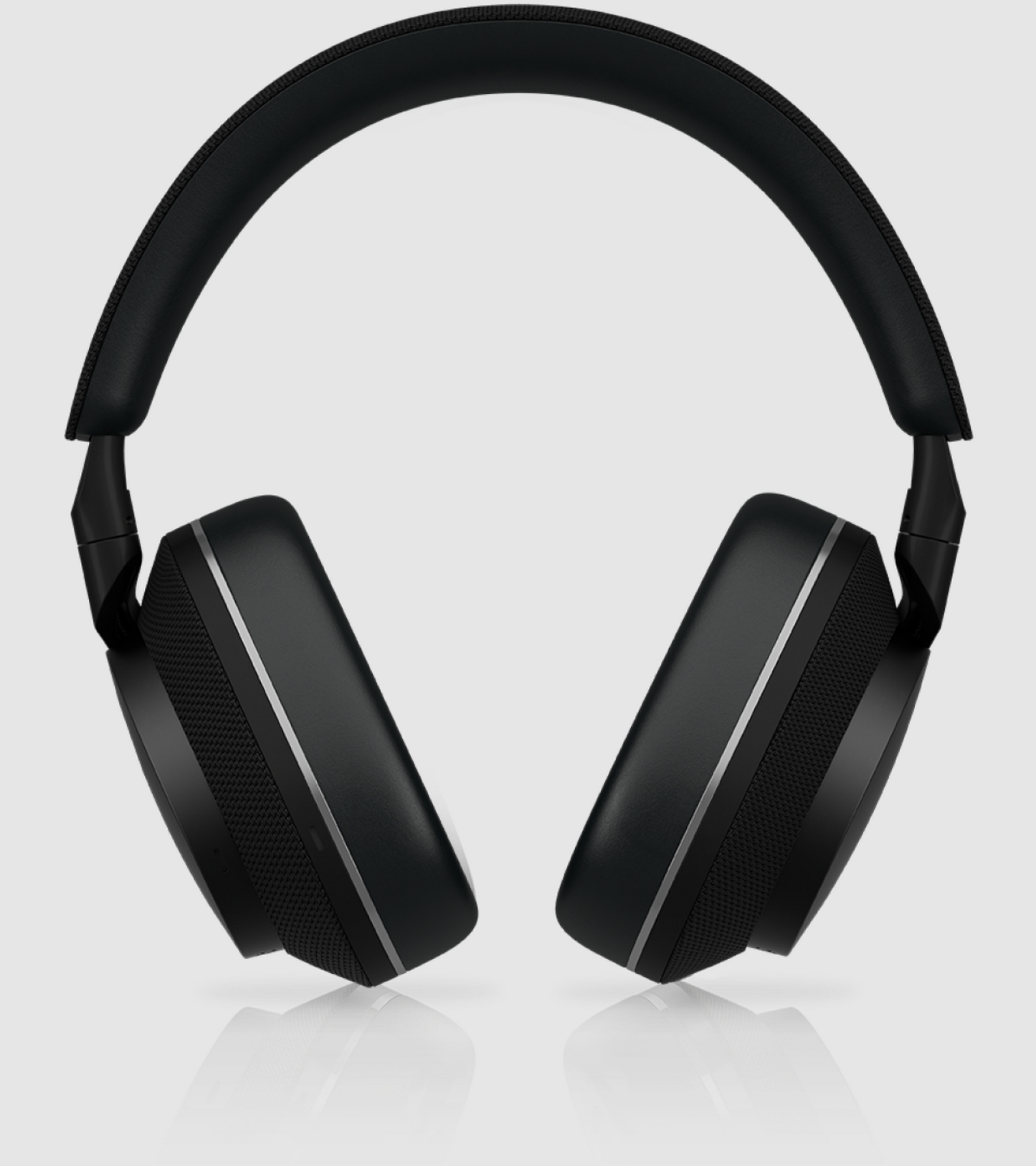 B&W Px7 S2e Noise Cancelling Headphones in Anthracite Black.  Image shows front