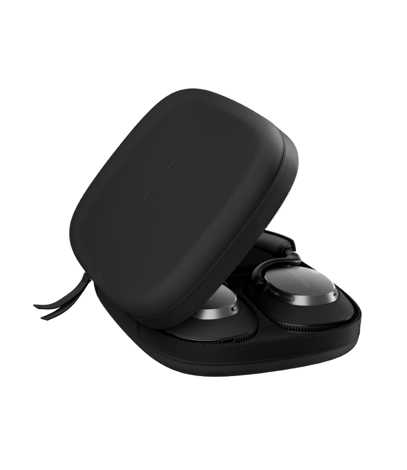 B&W Px7 S3 Noise Cancelling Headphones in Anthracite Black, in their box