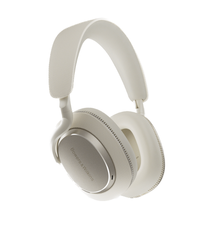 B&W Px7 S3 Noise Cancelling Headphones in Canvas White, angled