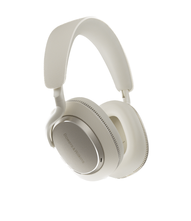 B&W Px7 S3 Noise Cancelling Headphones in Canvas White, angled