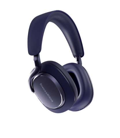 B&W Px7 S3 Noise Cancelling Headphones in Indigo Blue, angled
