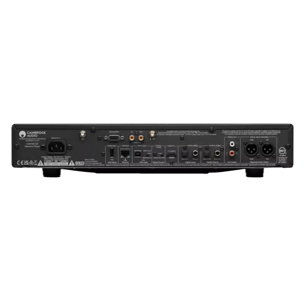 Cambridge Audio CXN100 SE Network Player, rear of unit