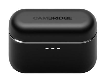Cambridge Audio Melomania A100 True Wireless Headphones with ANC in Black, charging case