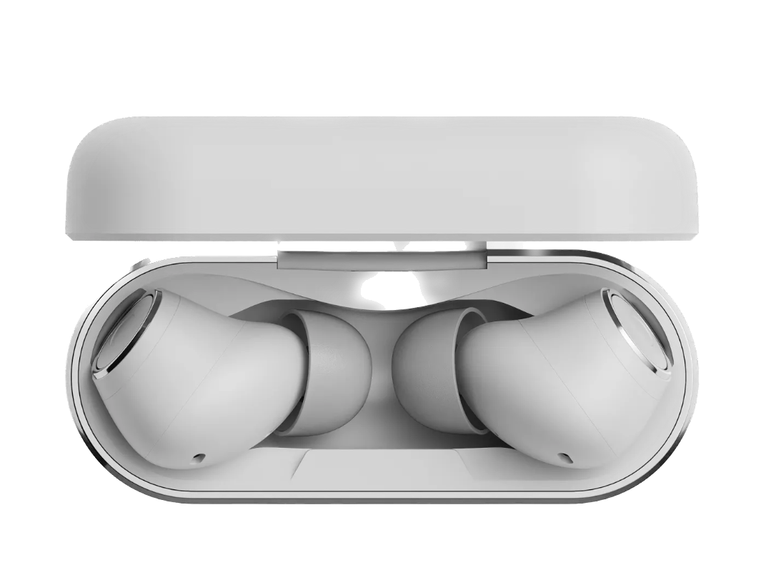 Cambridge Audio Melomania A100 True Wireless Headphones with ANC in White, in Case