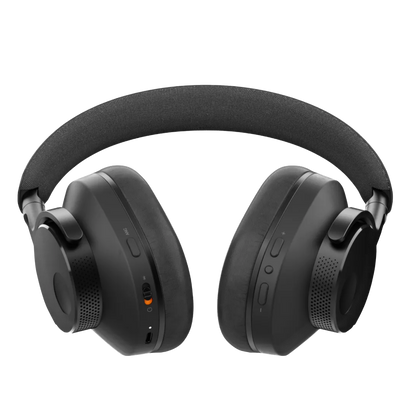 Cambridge Audio Melomania P100 SE Over Ear Headphones in Black, controls shown