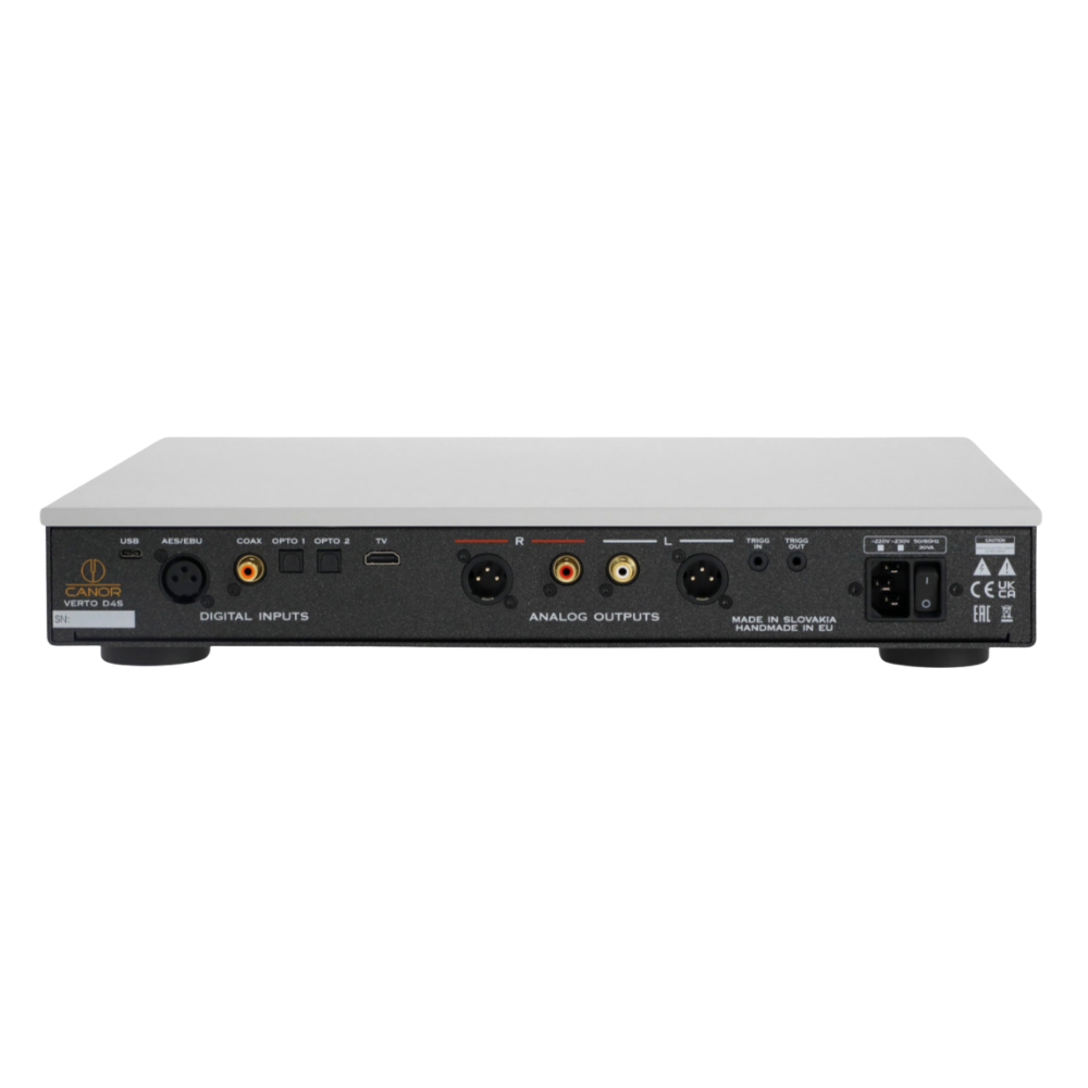 Canor Verto D4S Solid-State DAC in Silver, back