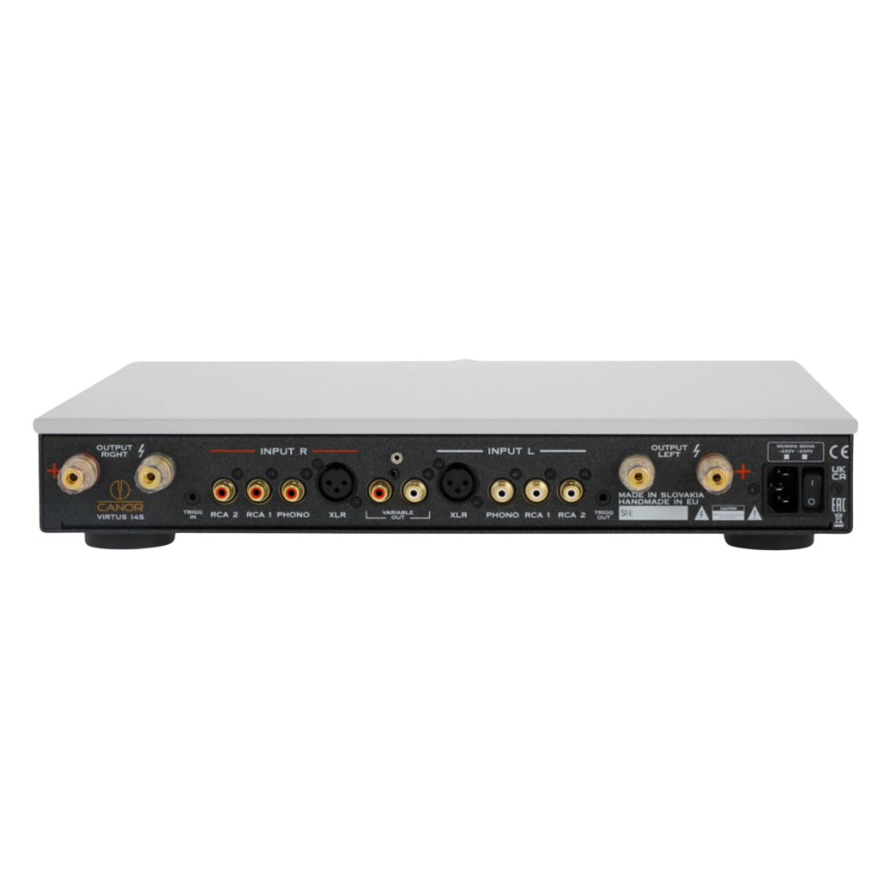 Canor Virtus 14S Integrated Solid-State Amplifier in silver, back