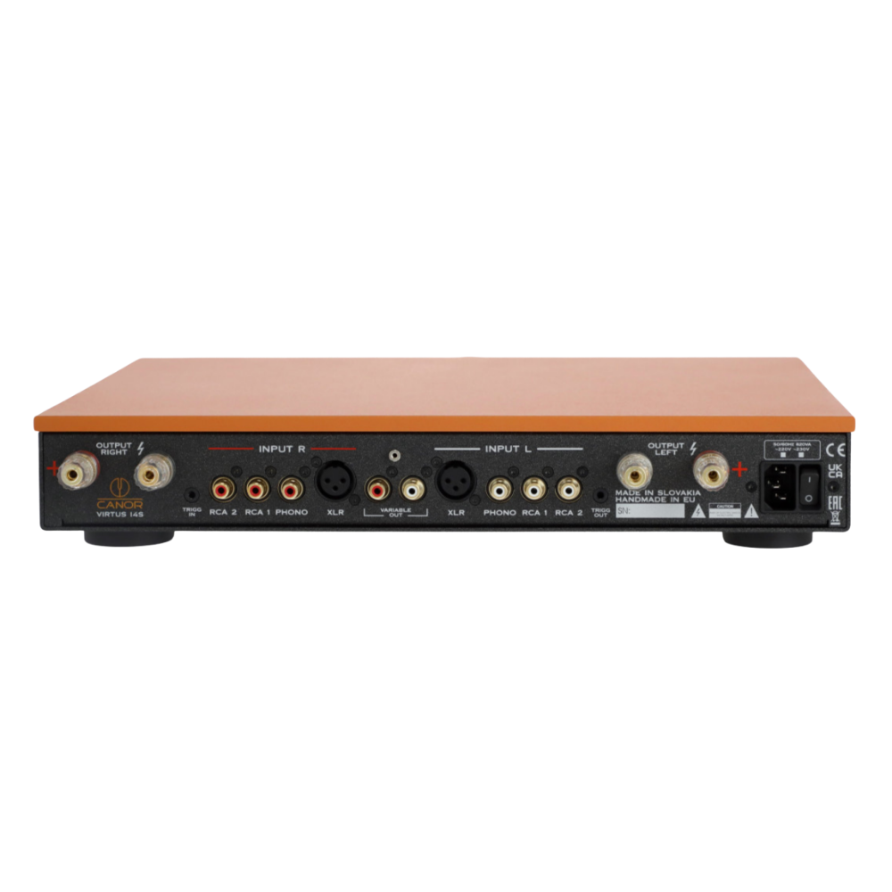 Canor Virtus 14S Integrated Solid-State Amplifier in bronze, back