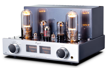 Cayin Jazz 100 Vacuum Tube Amplifier in Black, angled imaged