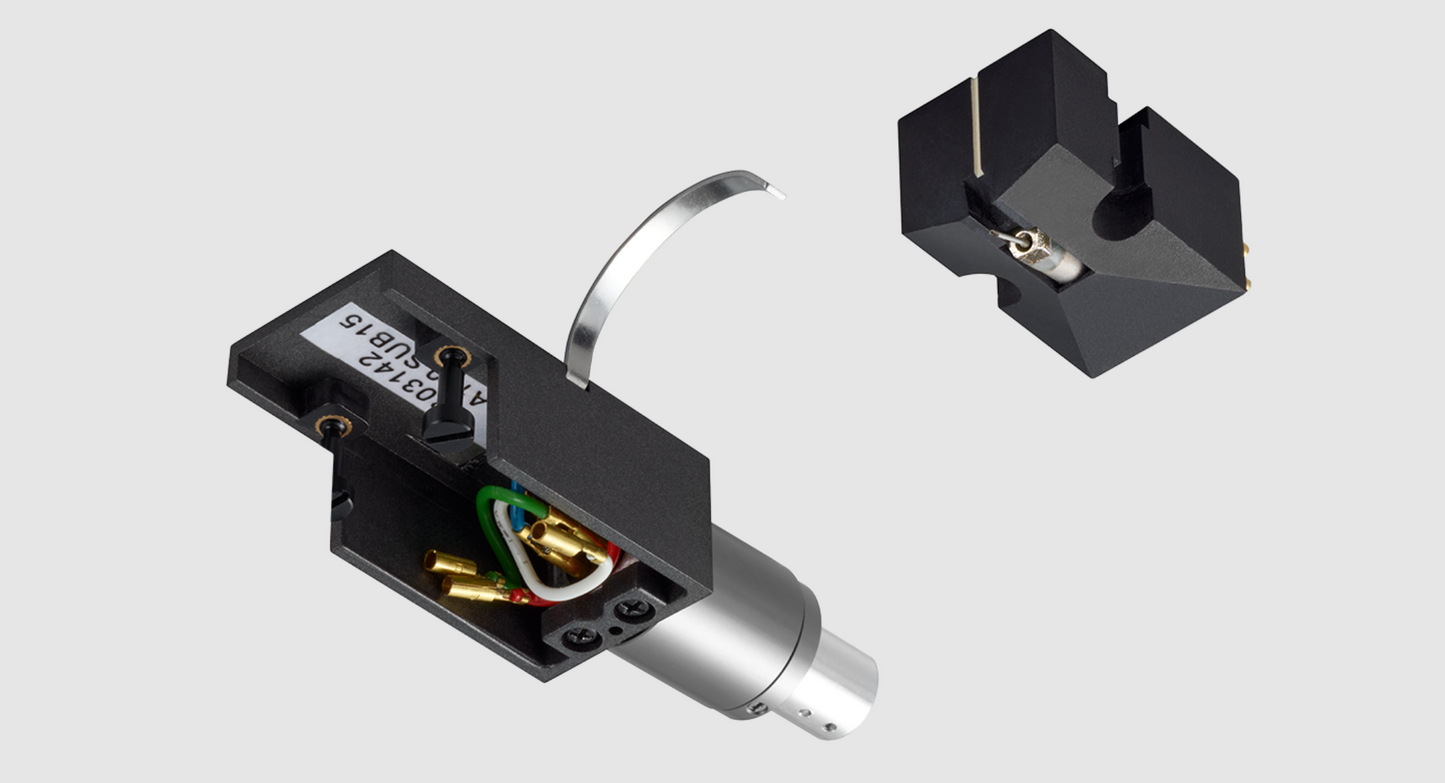 Denon DL-A110 Moving Coil Cartridge, image shows the underside of the cartridge with the DL 103 stylus which is sold separately