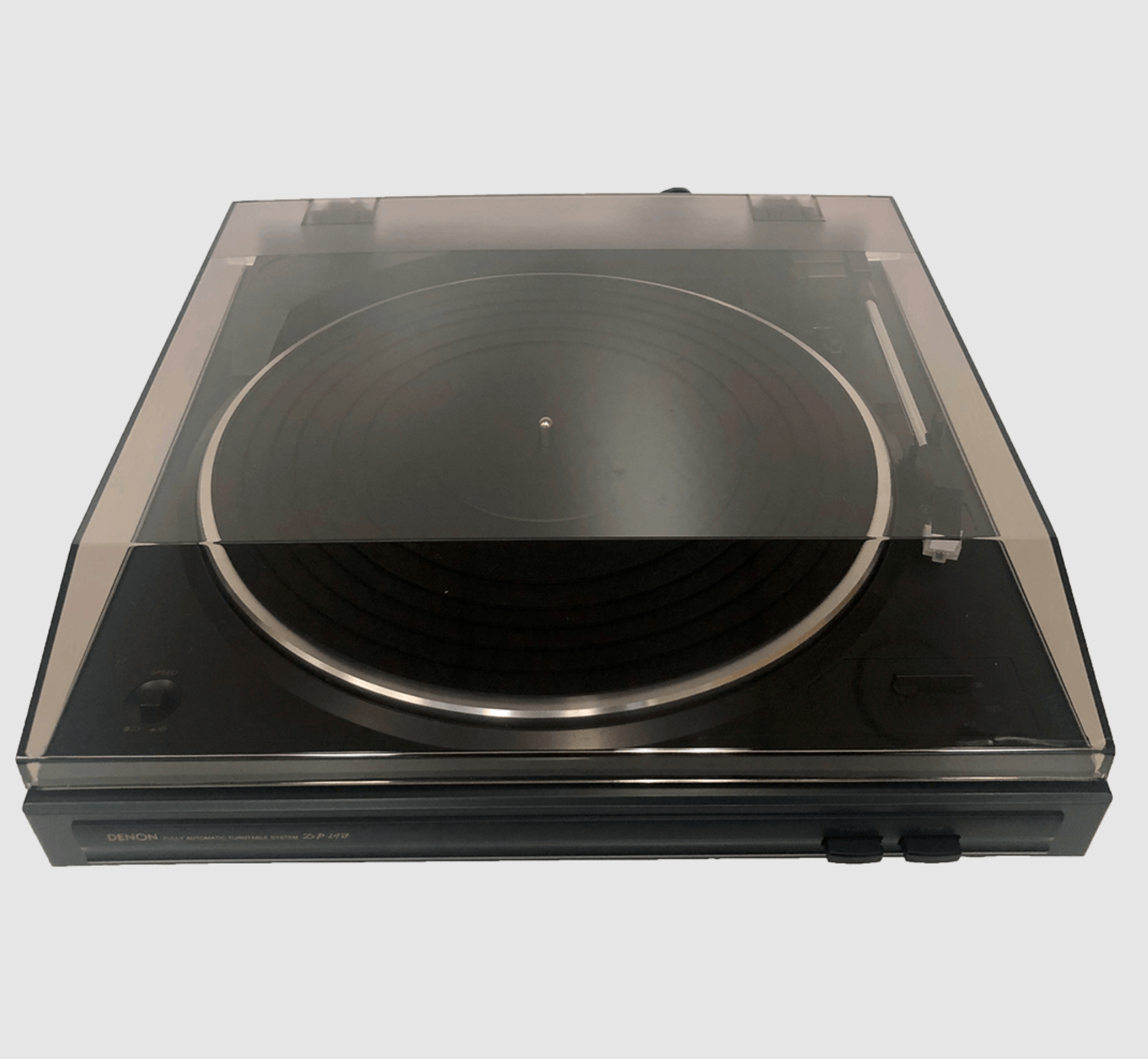 Denon DP-29 FA/FE Fully Automatic Turntable, with dustcover on