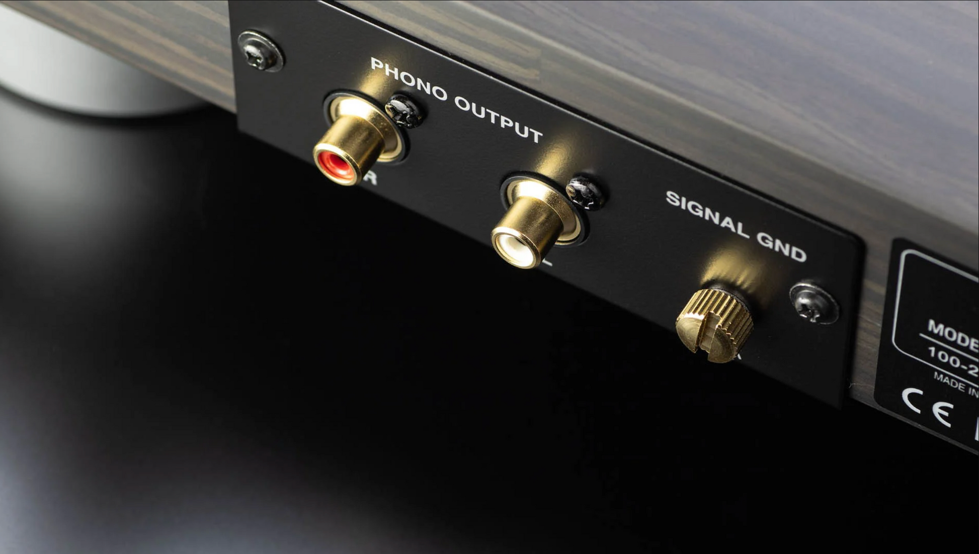 Denon DP-3000NE Premium Direct Drive Turntable, closeup of pins