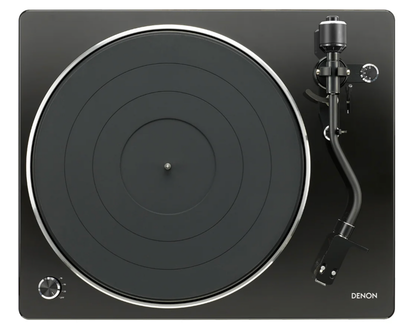 Denon DP-400 Turntable with Built in Phono Preamp, helicopter view