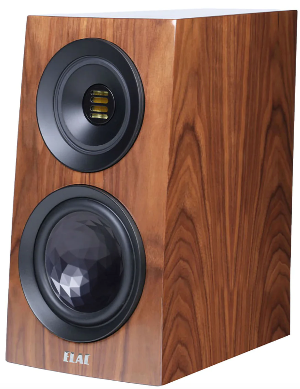 Elac Concentro S 503 Bookshelf Speakers in Walnut - image of angle