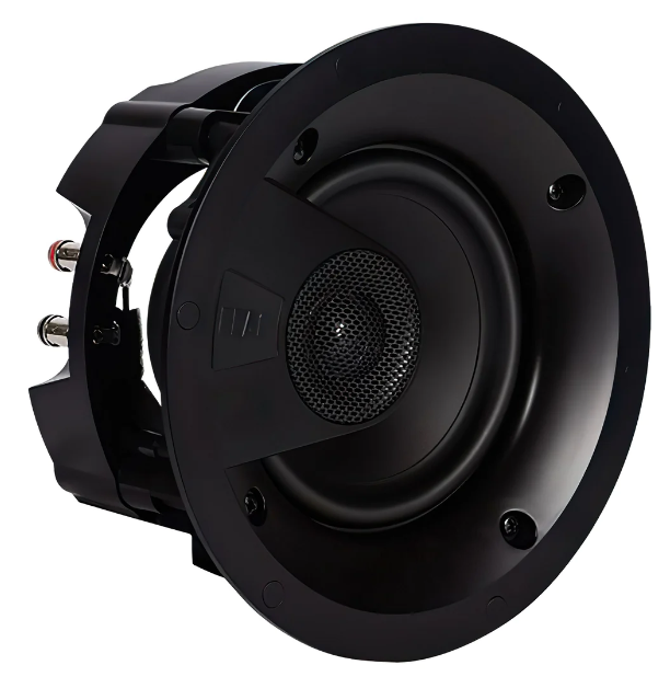 ELAC Vertex IC-V61-W 6.5″ In-ceiling Speaker.  Front and left side view